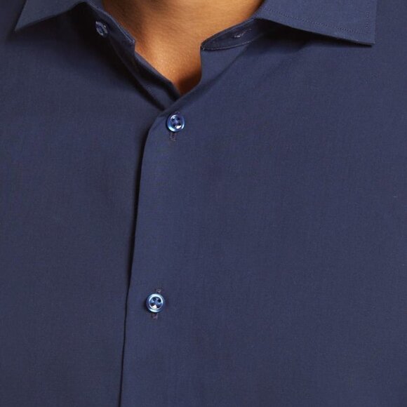 NORDSTROM Men's Shop Navy Blue Dress Shirt 15 1/2 - Picture 9 of 9